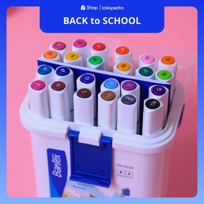 

Bantex Sketch Marker 24 Warna 2 Tip Waterbased PP Box Warna Lengkap Untuk Desain & Ilustrasi BK2008