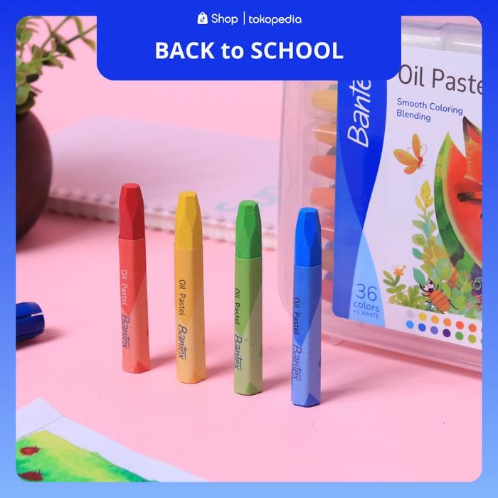 

Bantex Oil Pastel 36 Warna PP Box Warna Cerah Halus BK3009