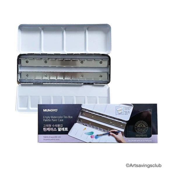 

Mungyo - Empty Tin Box For Water Color - Medium Set For 24 Color