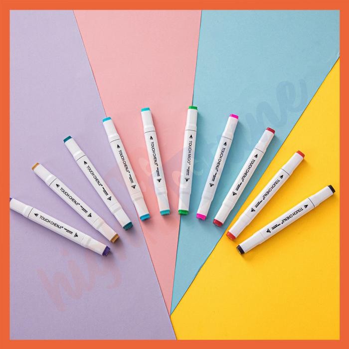 

Hightune Set Pena Spidol Warna Sketch Marker 2 Tips Touch Marker 36/48/60/80 Warna Stationery