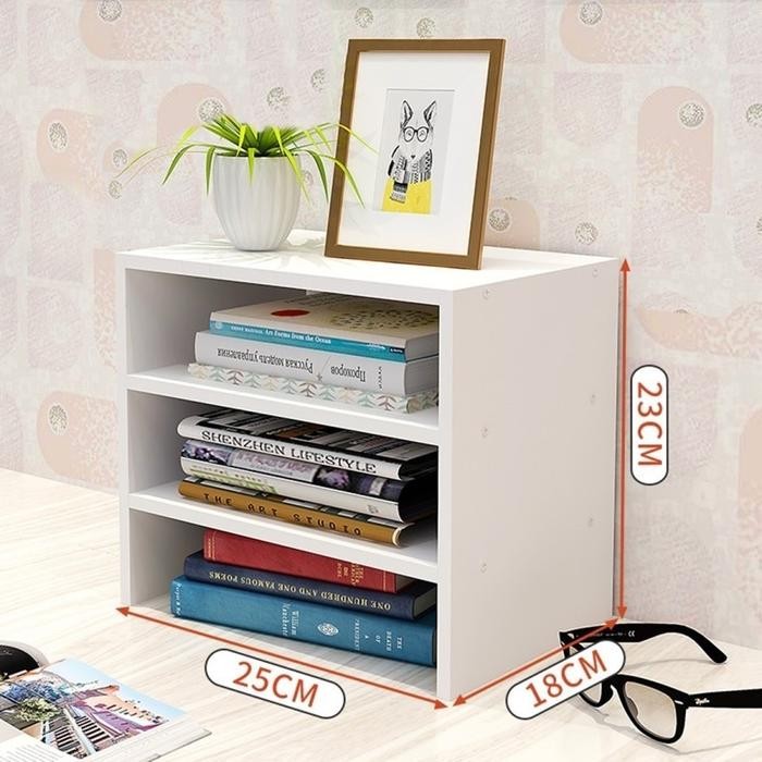 

Stand Monitor Kayu Wpc Dan Rak Laci Organizer Buku Alat Tulis Kantor Storage Box Meja Penyimpanan