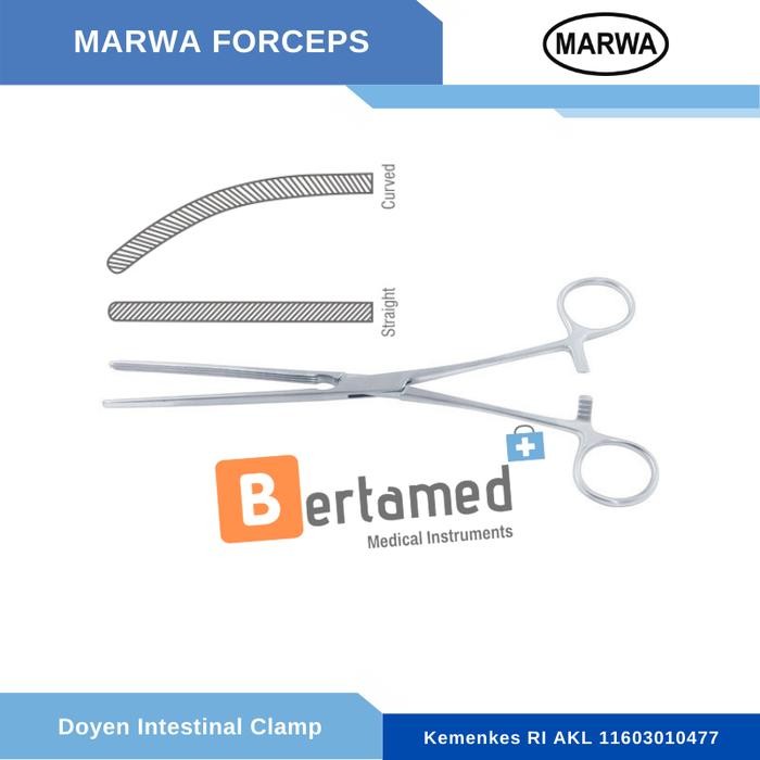 Termurah Doyen Intestinal Clamp Curved / Klem Usus Bengkok