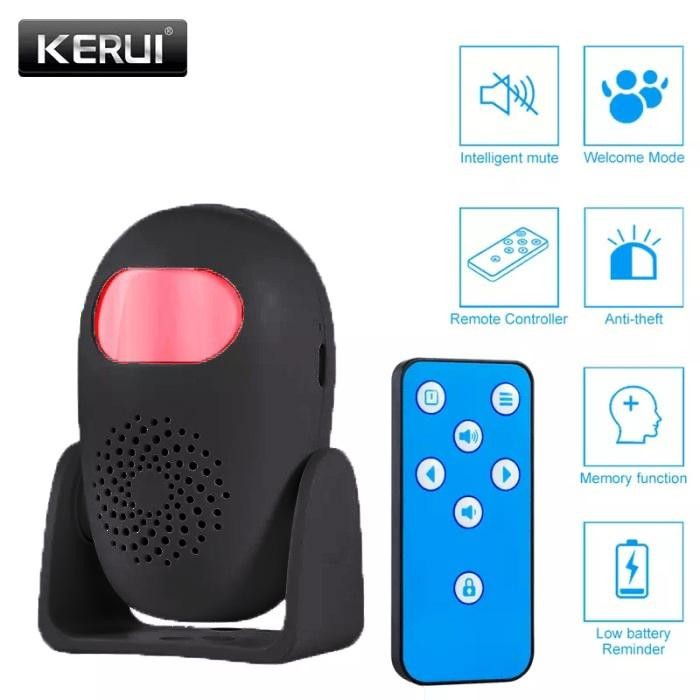 KERUI M120 Bel Toko Alarm Selamat Datang dengan Sensor Gerak Remote 11 Bahasa Pilihan untuk Pabrik