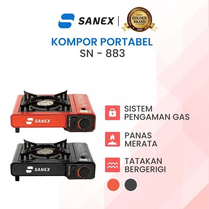 

KOMPOR GAS PORTABLE 1 TUNGKU SANEX 2 IN 1 SN-883