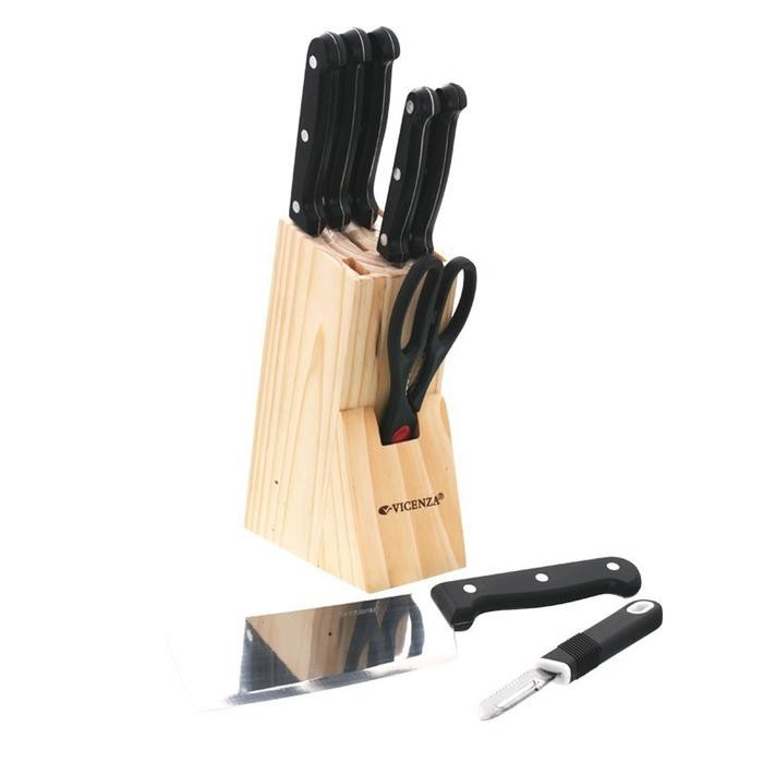 

PISAU DAPUR KNIFE SET VICENZA V 910K SET PISAU LENGKAP DENGAN TALENAN