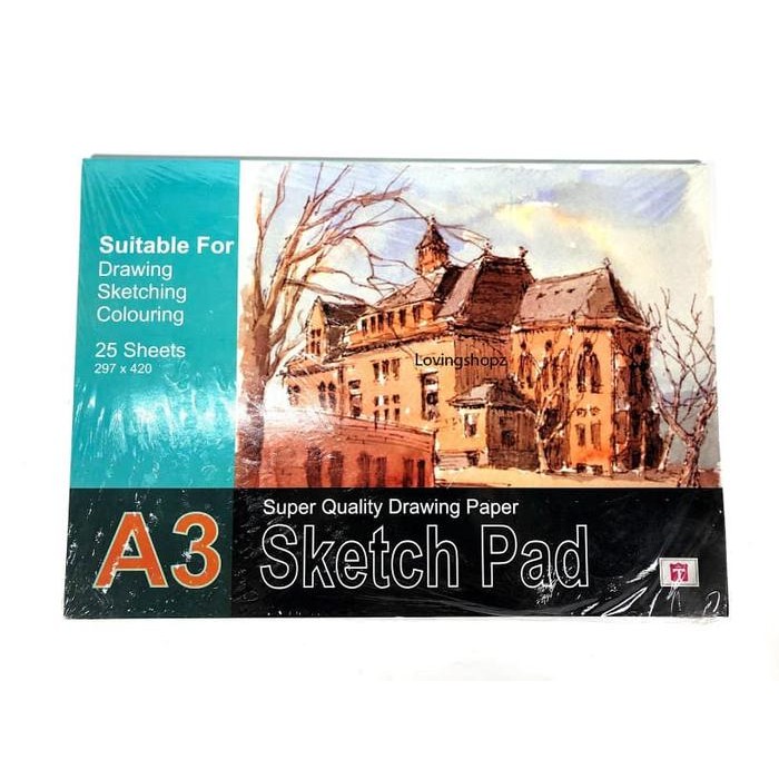 

Buku Sketsa Gambar ukuran A3, Sketch Book ukuran A3, Buku Sketsa A3