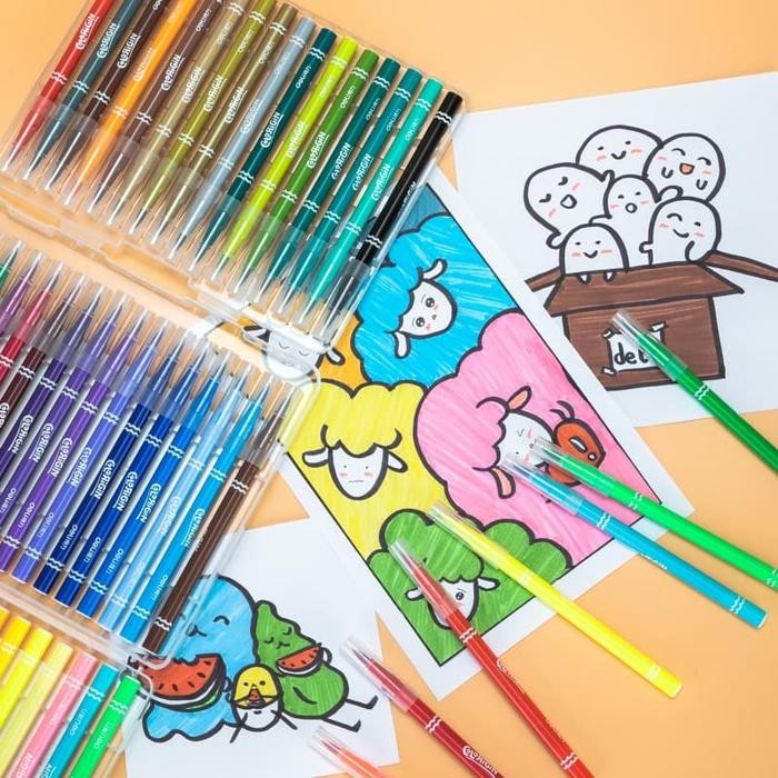 

Deli felt Pen Lembut,48 Warna ,Mudah Dibersihkan Dengan Air 70687