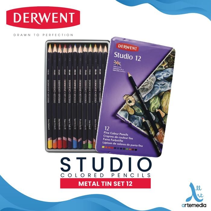 

Pensil Warna Derwent Studio 12 Pencil Color Metal Tin Set