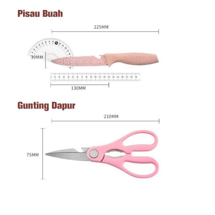 PISAU SET DAPUR 7 IN 1 PERLENGKAPAN DAPUR & PERALATAN DAPUR TALENAN