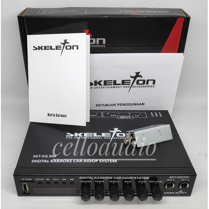 PRE AMP PARAMETRIK SKELETON SKT-EQ300 BLUETOOTH EQUALIZER MOBIL SKT EQ 300