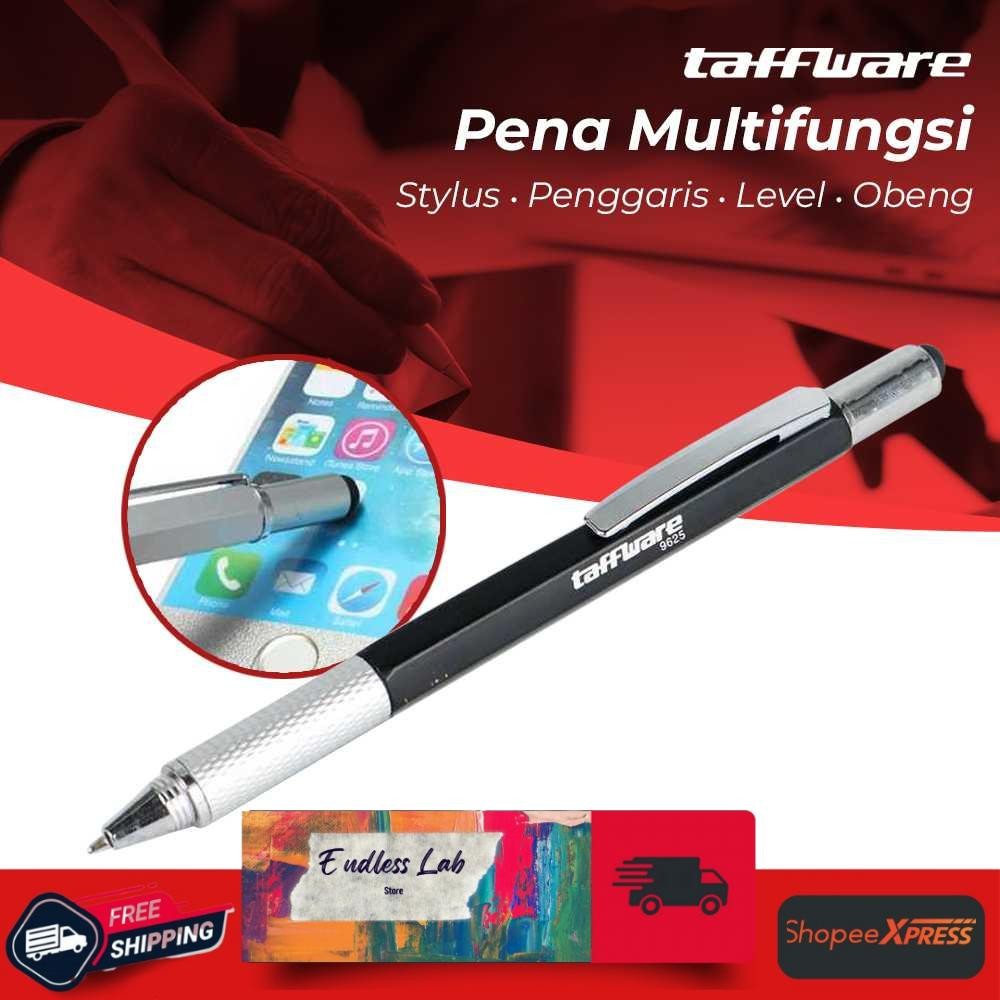 

Taffware Pena Multifungsi Plastik Stylus Penggaris Waterpass Obeng