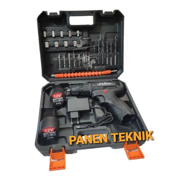 Termurah Bor Cordless Jld Baterai 12 Volt 29Pcs