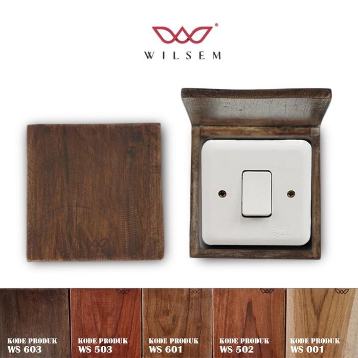 (Allthebest) Frame Saklar Lampu Kayu Jati Asli 100% 3D Glow in the Dark/Frame Saklar