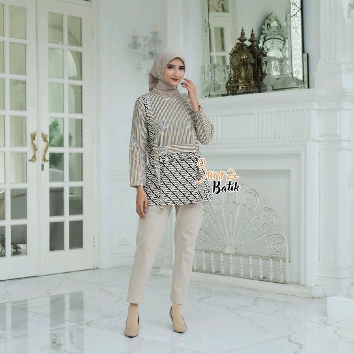 Batik Wanita Kombinasi Batik Kerja Wanita Modern Batik Jumbo