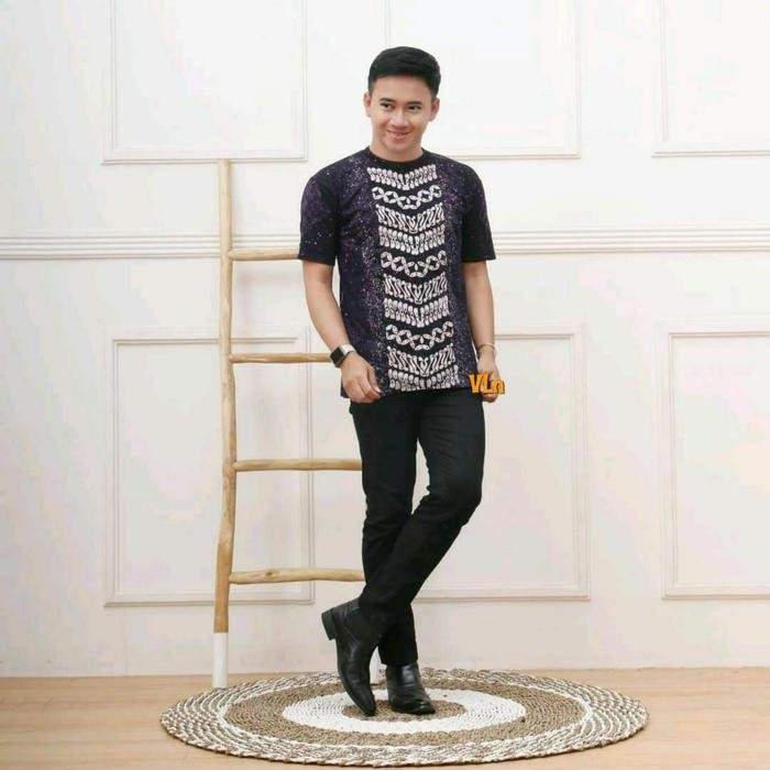 Kaos Batik Wayang batik pria bahan katun
