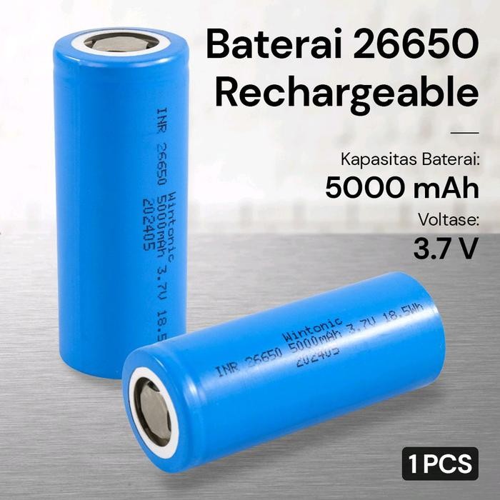 Baterai 26650 INR 3.7V 5000 mAh / 8000 mAh