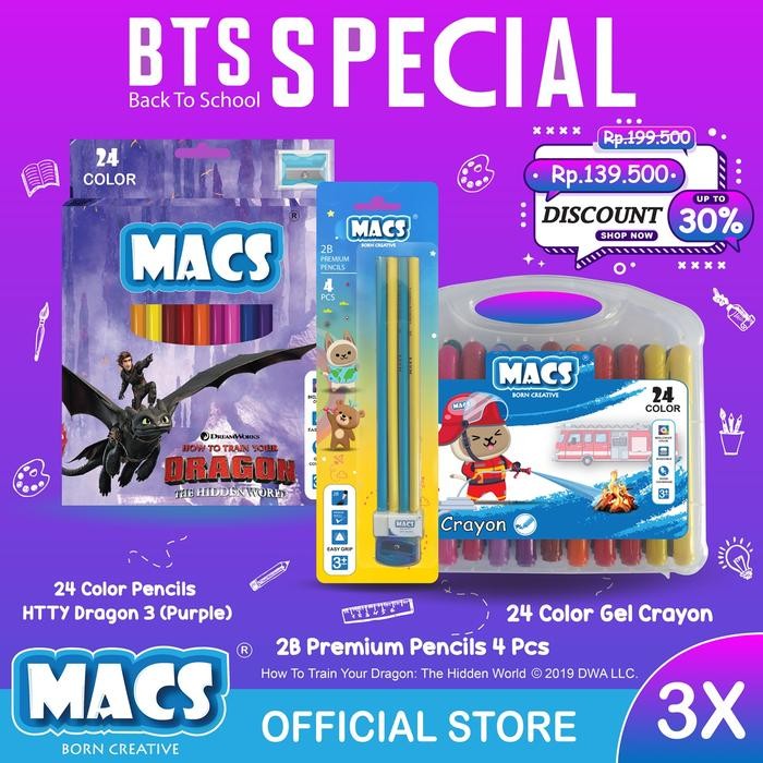 

SARI Bts Special Macs Pensil 2B Pensil Warna Gel Crayon