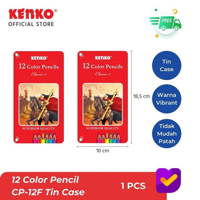 

SARI Sos Pensil Warna Kenko 12 Warna Panjang Tin Case / Pensil Mewarnai
