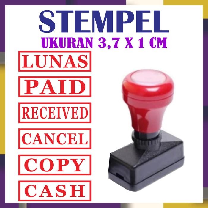 

5WUM Stempel Warna Flash Lunas Paid Received Cancel Copy Cash Siap Pakai