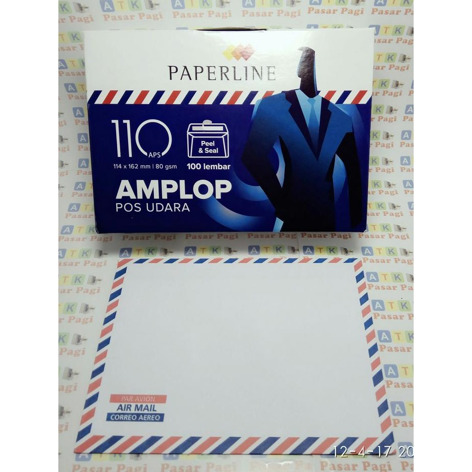 

5WUM Amplop Putih Airmail 110 Paperline