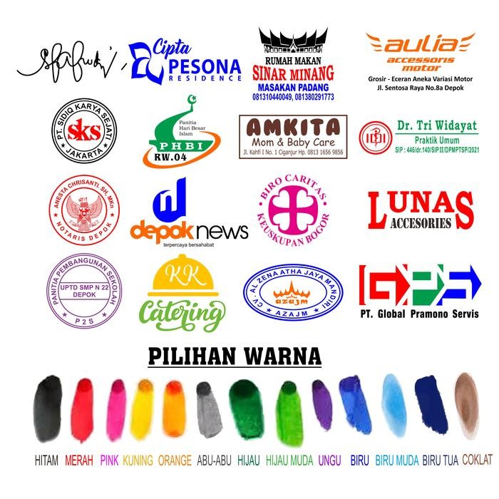 

5WUM Stempel Otomatis / Stempel Flash / Stempel Warna (2Warna)