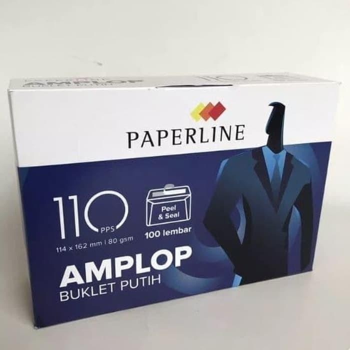 

5WUM 100 Lembar Amplop Putih Sedang 110 Paperline 114 X 162 Mm