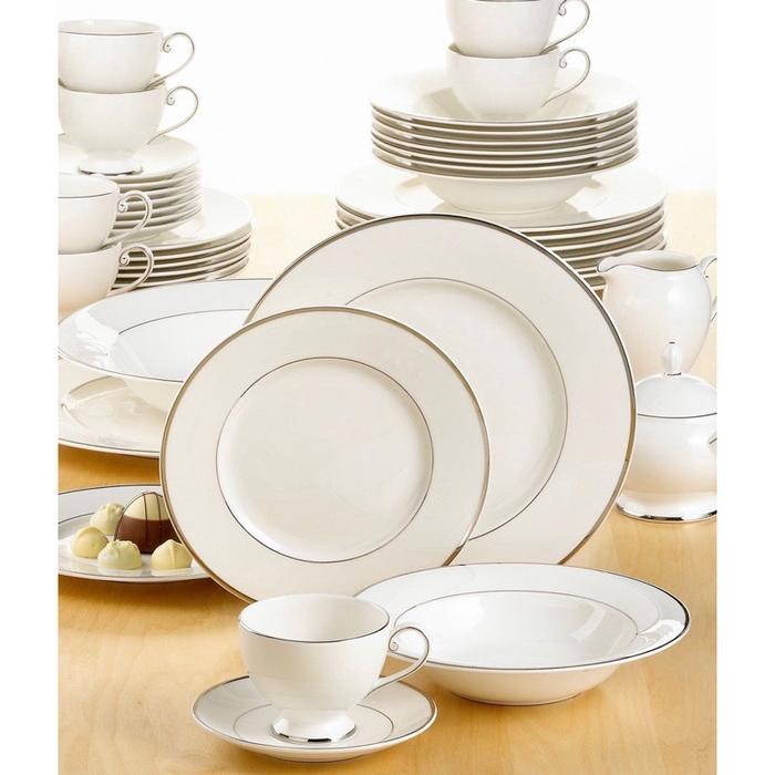 BSKU Mikasa Cameo Platinum Rim Plate White St Saint James Tableware Piring