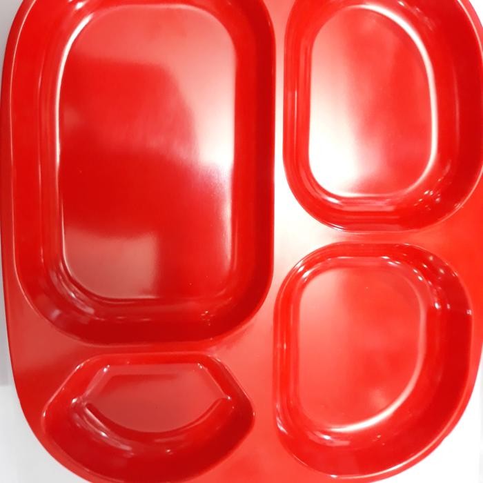 N6VA Piring Sekat 9" Pc0809 Piring Melamin Piring Catering Piring Makan