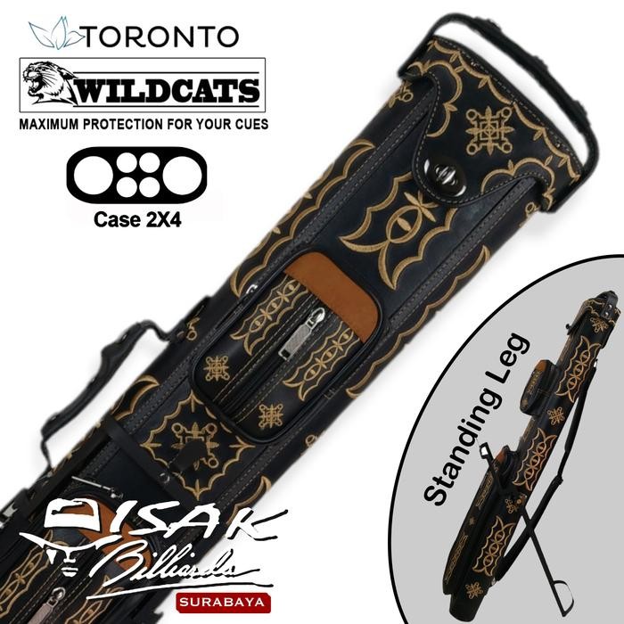 Toronto Wildcats 2x4 Stand Case 430 - Tas Cue Stick Billiard Kaki Leg