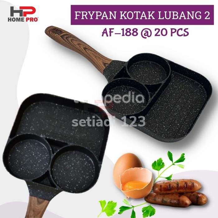 Fry Pan Kotak 2 Lubang Penggorengan Teflon Anti Lengket