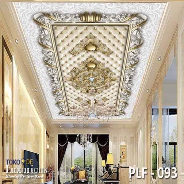 Wallpaper Custom 3D Walpaper Plafon Marmer sticker Plapon Mewah Stiker Atap Mural Ceiling Awan