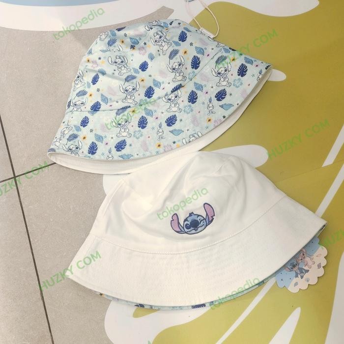 Oh Some Topi Baseball Bucket Hat Bolak Balik Disney Stitch Collection