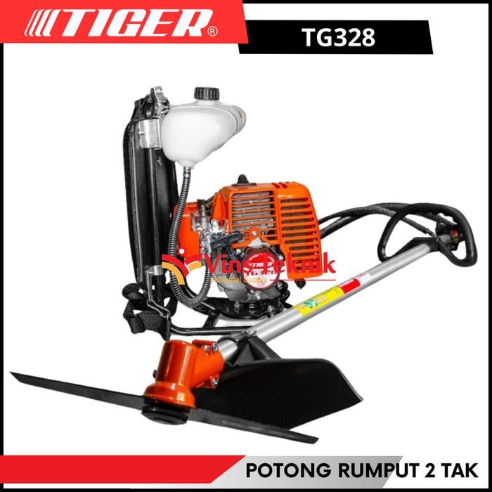 Mesin Potong Rumput Gendong Brush Cutter 2 Tak Tiger Tg 328 Tg328
