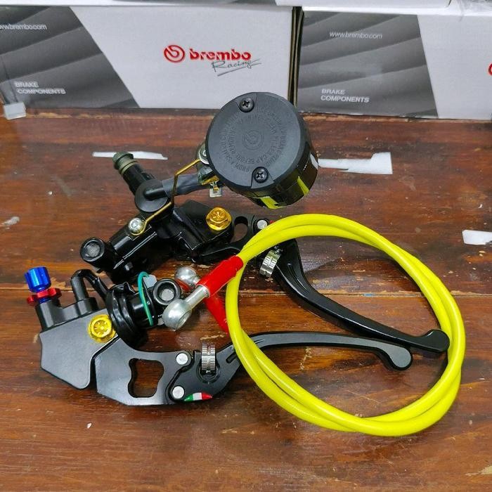 Paket Master Rem Brembo Rcs 98 + Selang Rem Racing 95Cm + Tabung Plug & Play Motor Universal