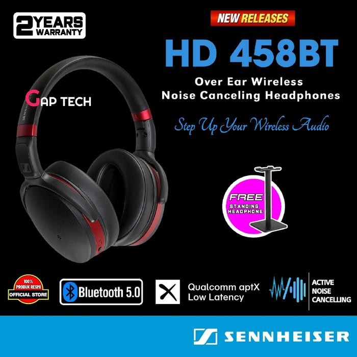 Sennheiser HD 458BT / HD458 BT / HD 458 BT Wireless NC Headphones Original
