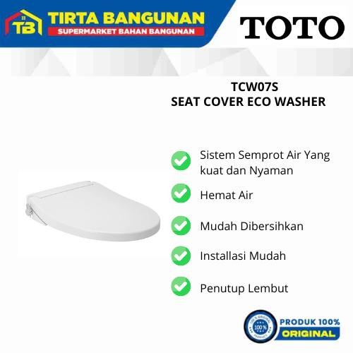 TOTO TCW07S SEAT COVER ECO WASHER / TUTUP KLOSET / CLOSET DUDUK SOFT CLOSING Putih