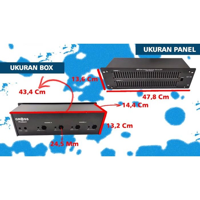 BOX 62CH STEREO GRAPHIC EQUALIZER LONG POTENSIO ( CLF 131 )