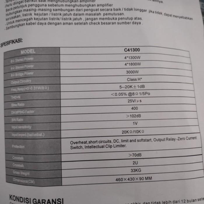 POWER AMPLIFIER CROWN C41300 XTI / C 41300 XTI 4X1300WATT ORIGINAL 4 CHANNEL
