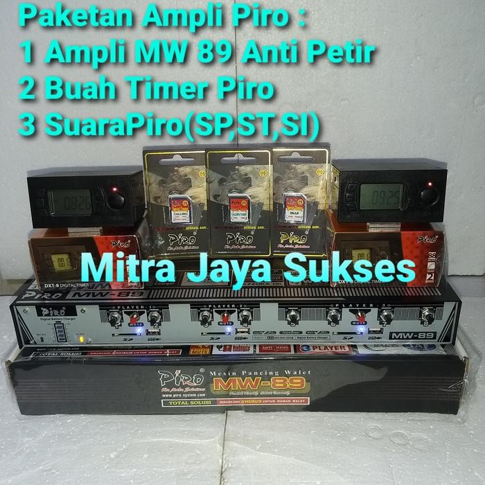 PAKET AMPLI WALET PIRO MW 89 + 2 BUAH TIMER PIRO + 3 SUARA WALET PIRO