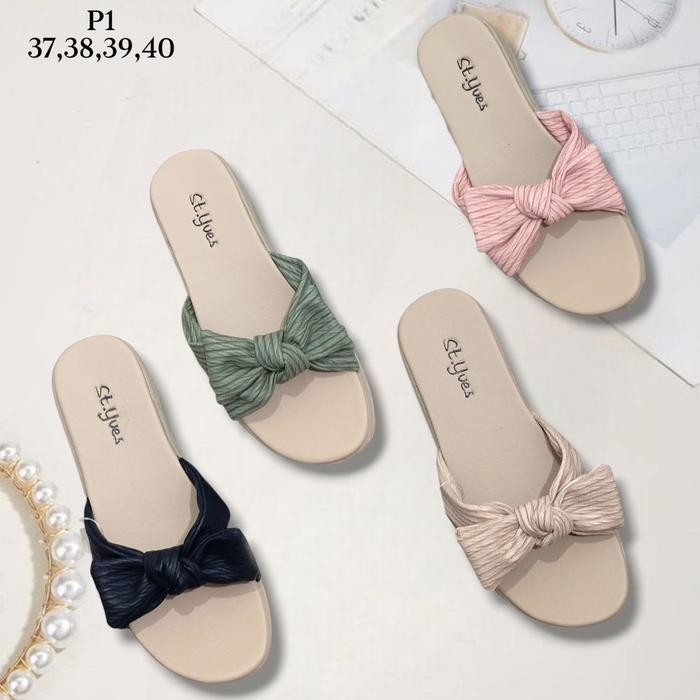 nur Sandal St. yves Wanita P1 Simple Pita ST NAIKIN SIZE