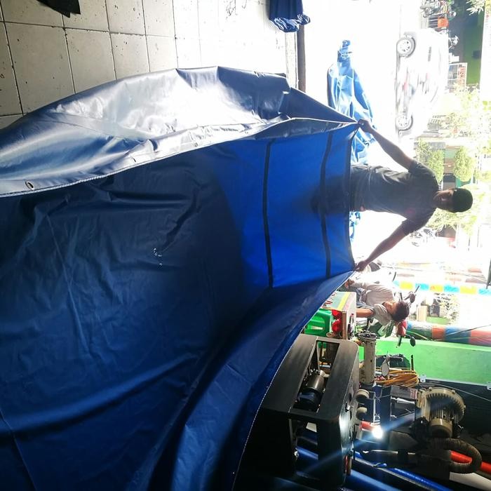 KOLAM KOTAK TERPAULIN/KARET/ PVC UNTUK BUDIDAYA IKAN 2X1X1