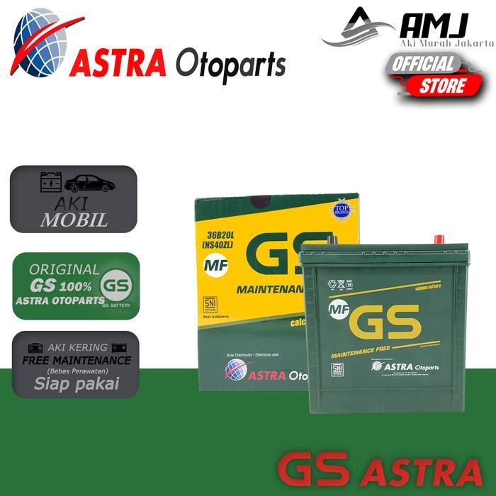 GS MF ASTRA AKI MOBIL TOYOTA CALYA NS40ZL - 35AH AKI KERING