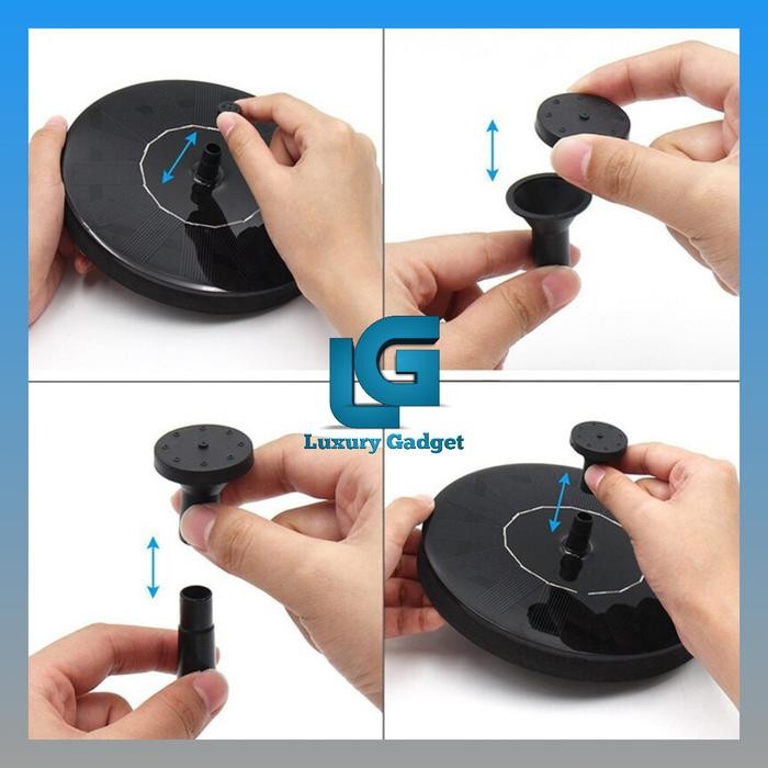 ALAT POMPA AIR MANCUR MINI TERJUN KOLAM IKAN TAMAN TENAGA SURYA CELUP