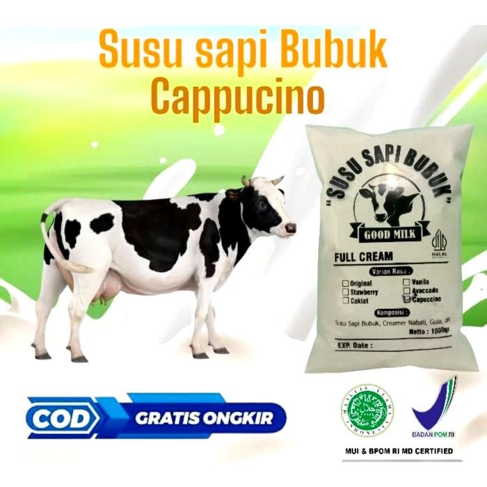 

susu Bubuk sapi full cream penggemuk up badan rasa capuccino berat 1000gr