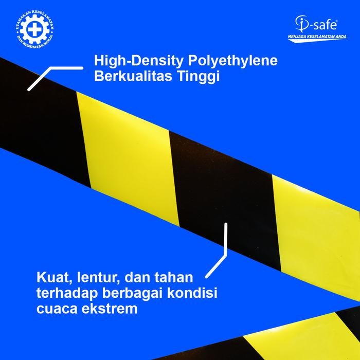 

I-Safe Police Line Barricade Kuning Hitam 3" X 300M Garis Pembatas