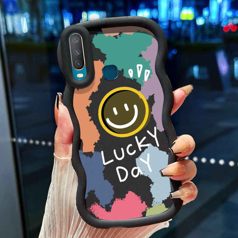 Casing Untuk VIVO Y12 Y12i Y15 Y17 Y3 Y3s 2020 Case Casing Tas Emoji Warna pola HP Cesing lunak Sili