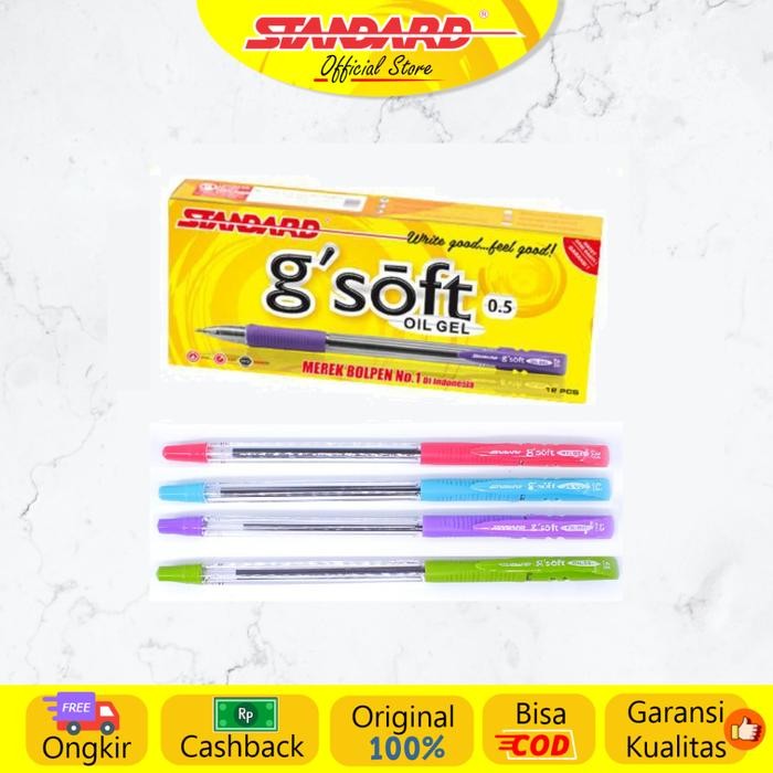

Standard - Pulpen G'Soft 0.5 ( Alat Tulis / Pen / Ballpoint / Pena )