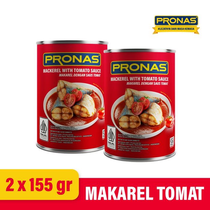 

READY PRONAS IKAN MAKAREL KALENG SAUS TOMAT 155G BUNDLING 2 PCS