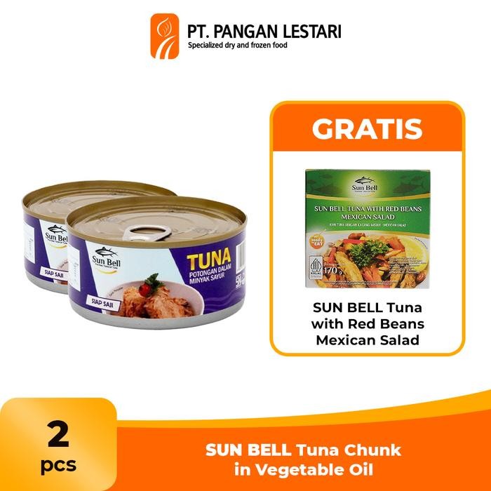 

READY SUNBELL CHUNK IN OIL 185G (2 PCS) + GRATIS SUNBELL MEXICAN SALAD 170G