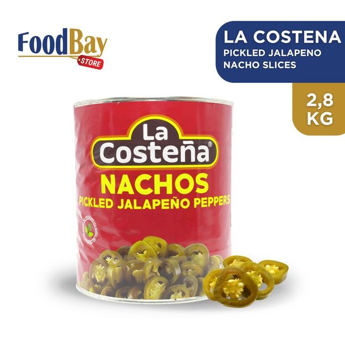 

READY LA COSTENA NACHOS PICKLED JALAPENO SLICES 2.8KG - IRISAN JALAPENO PEDAS